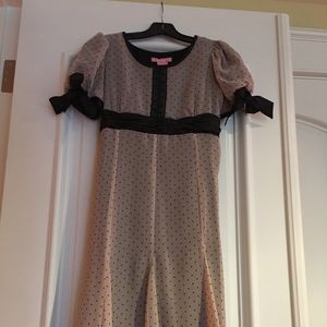 Tan with Black Polka Dot Dress